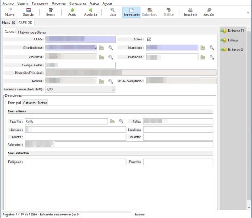 PowERP - Gestió CUPS PowERP - Gestió CUPS